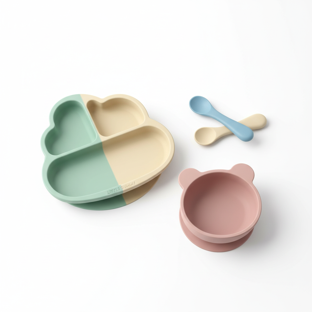 Ensemble de plats en silicone pour bébé
