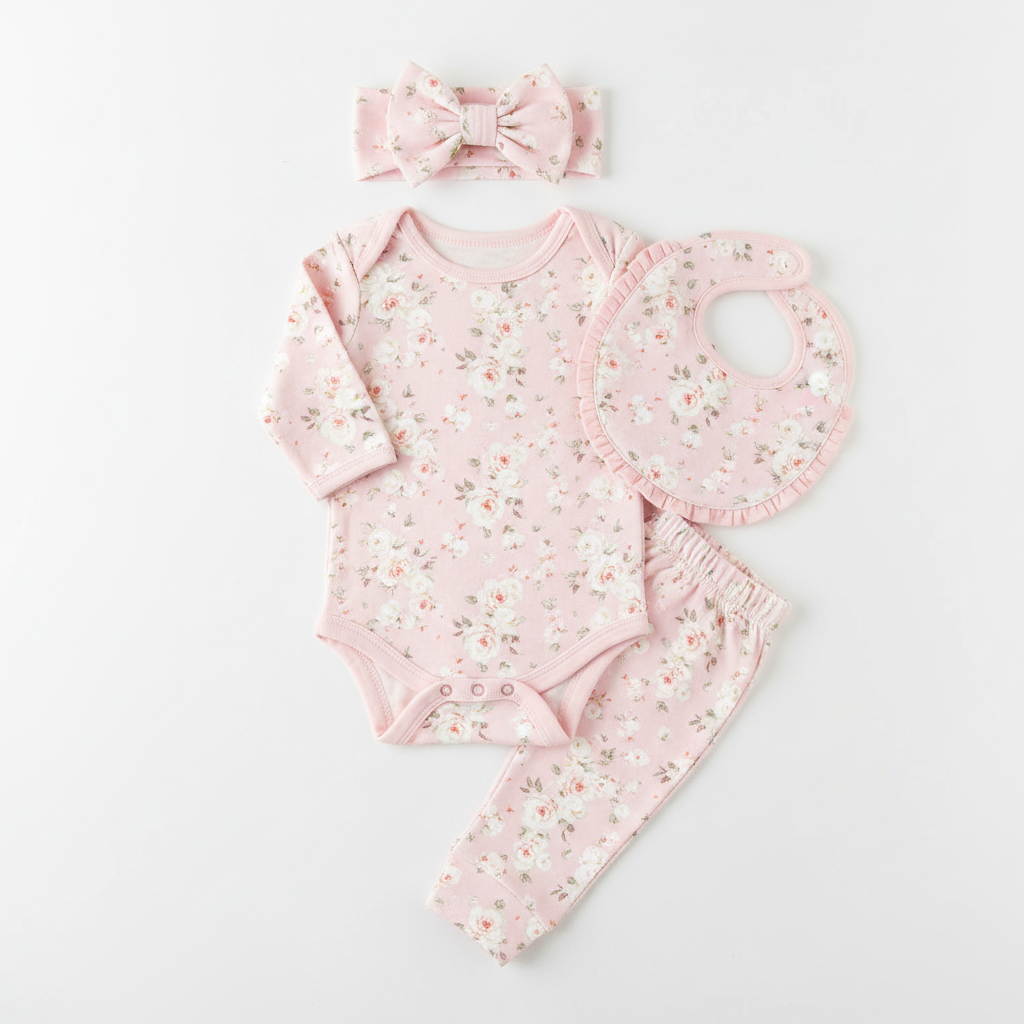 Lilax ensemble cadeau 4 pièces bébé fille