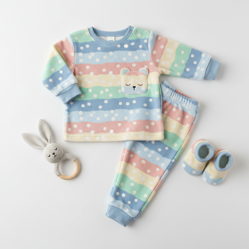 Pyjama bébé doux en couleurs pastel