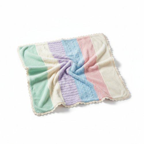 Couverture bébé douce et moelleuse en couleurs pastel