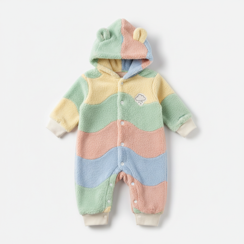 Barboteuse à capuche bébé fille et garçon